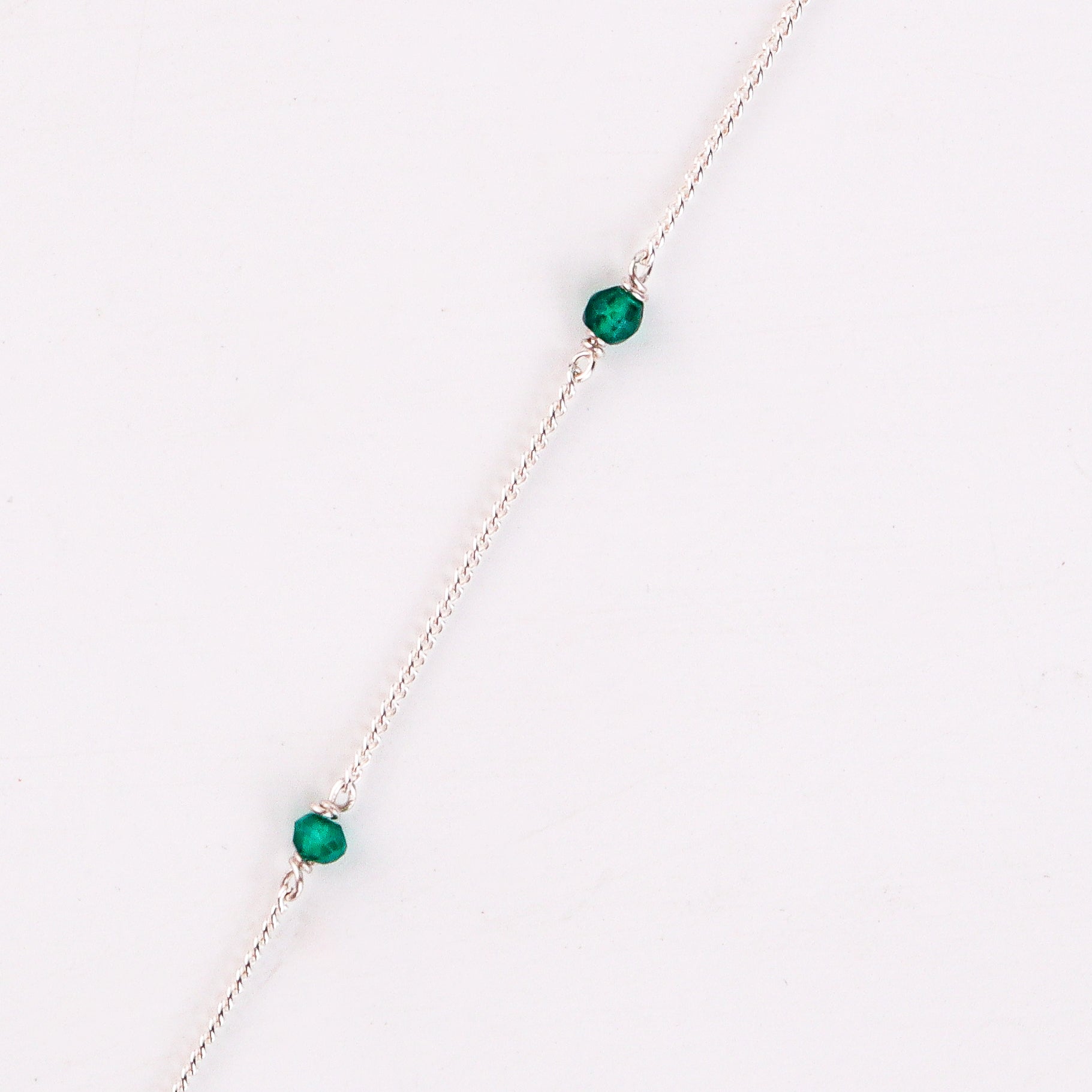 Petal Necklace with Green Onyx