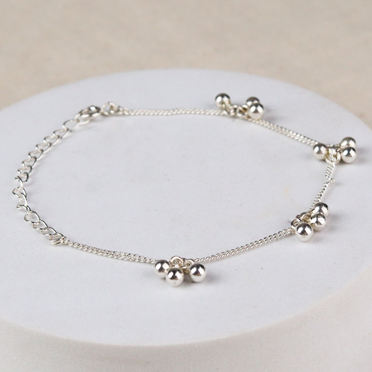 Silver Ghungroo Bunch Bracelet