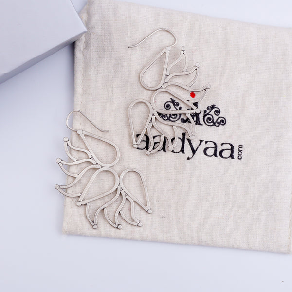 Saroj ( Lotus ) Hammered Earring