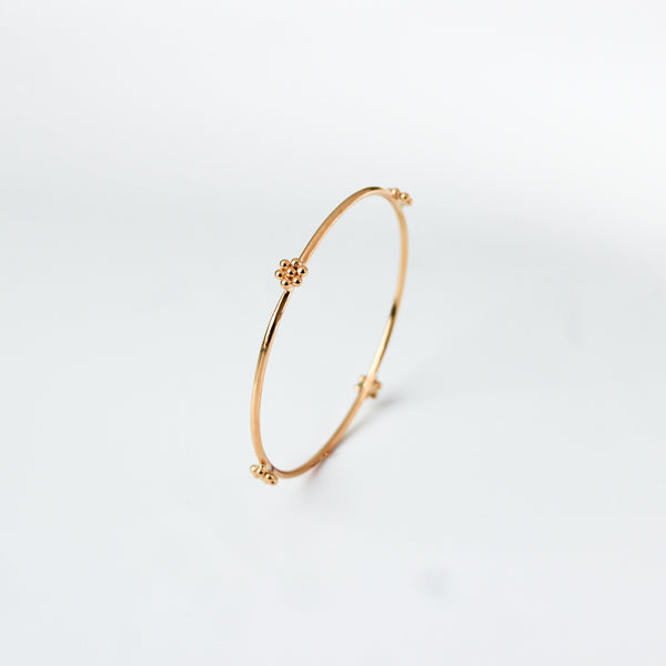 Silver Small Kudi Bangle | 92.5 Silver | 22K Gold Plated