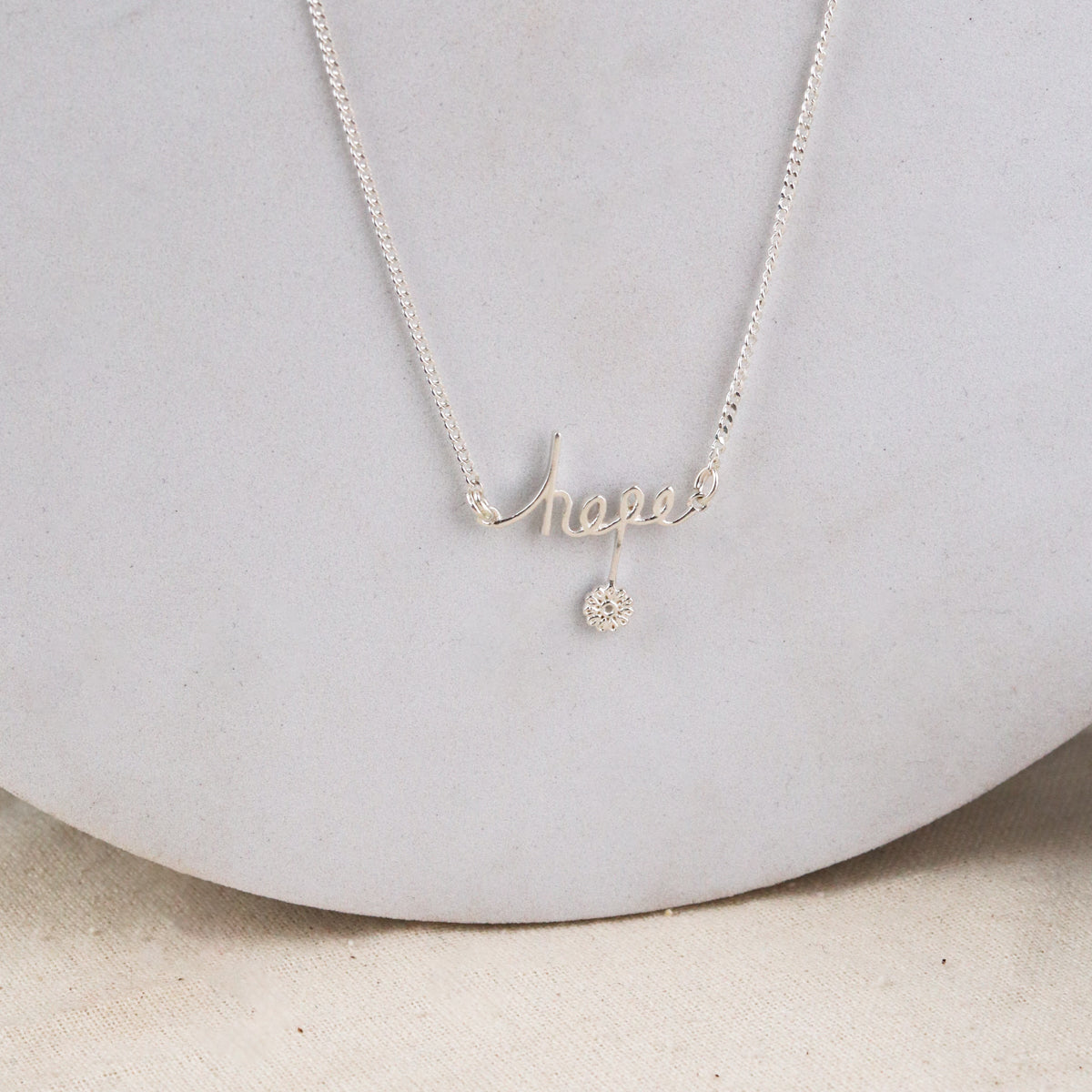 Silver Necklace with Hope Pendant