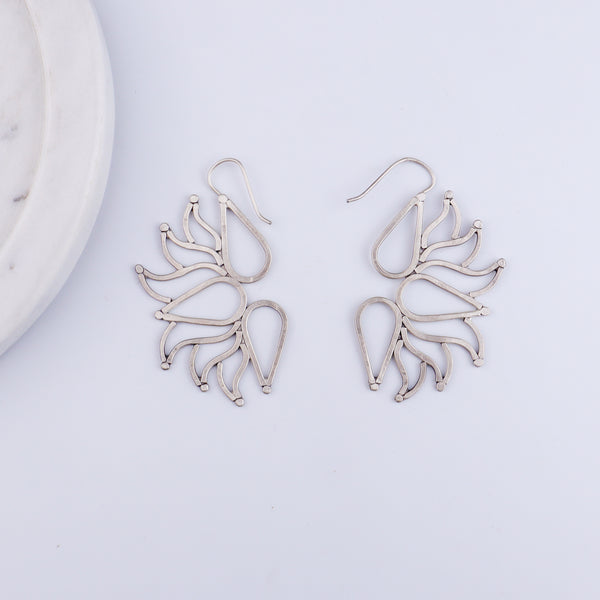 Saroj ( Lotus ) Hammered Earring