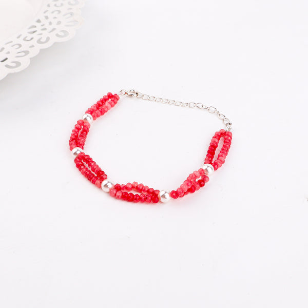 Pink Jade & Pearl Bracelet