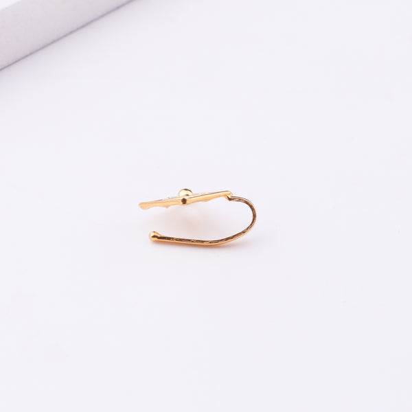 Gold plated Tara nose pin clip-on jewelry