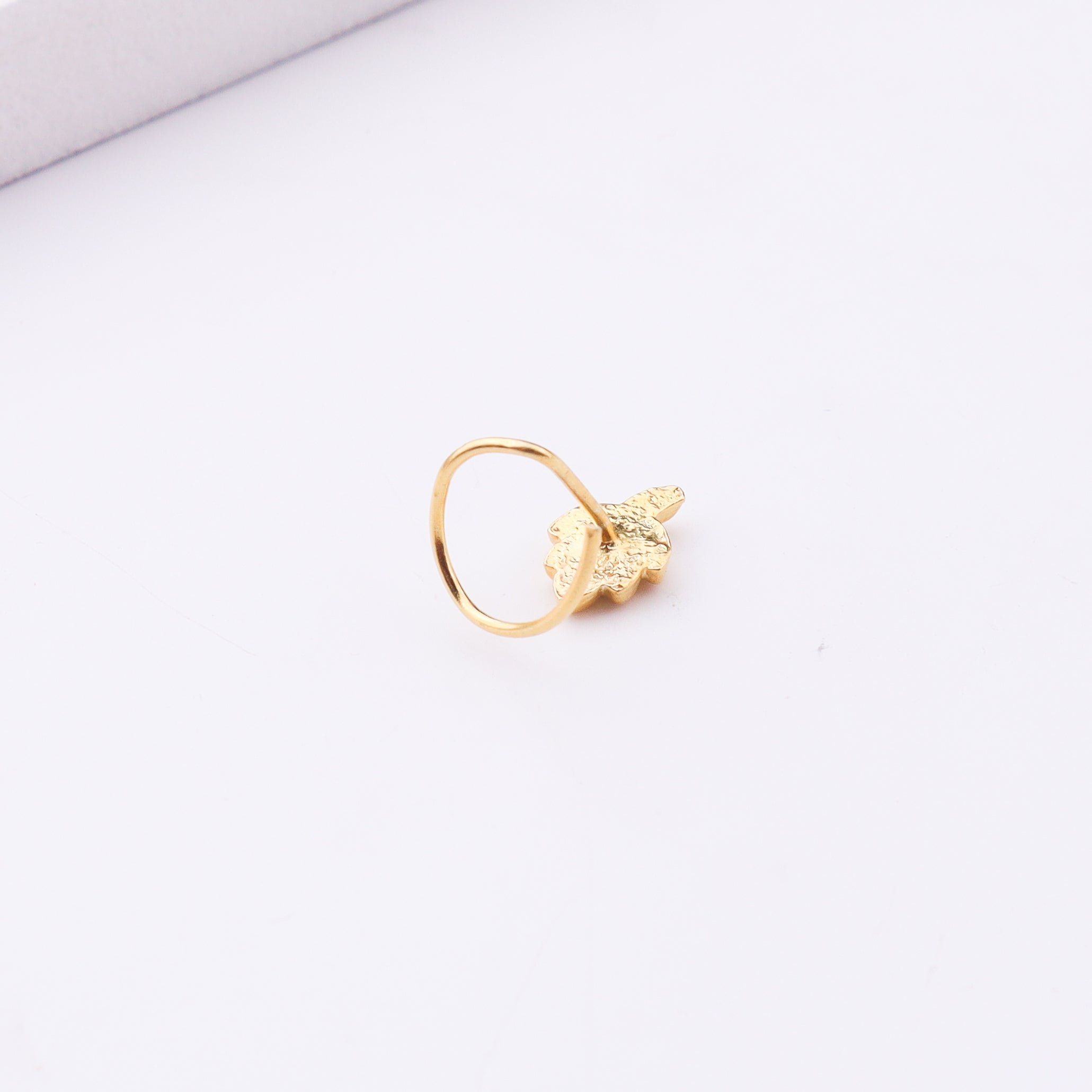 Gold leaf nose pin pierced jewelry