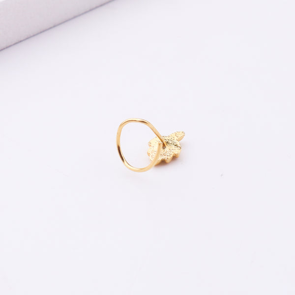 Gold leaf nose pin pierced jewelry