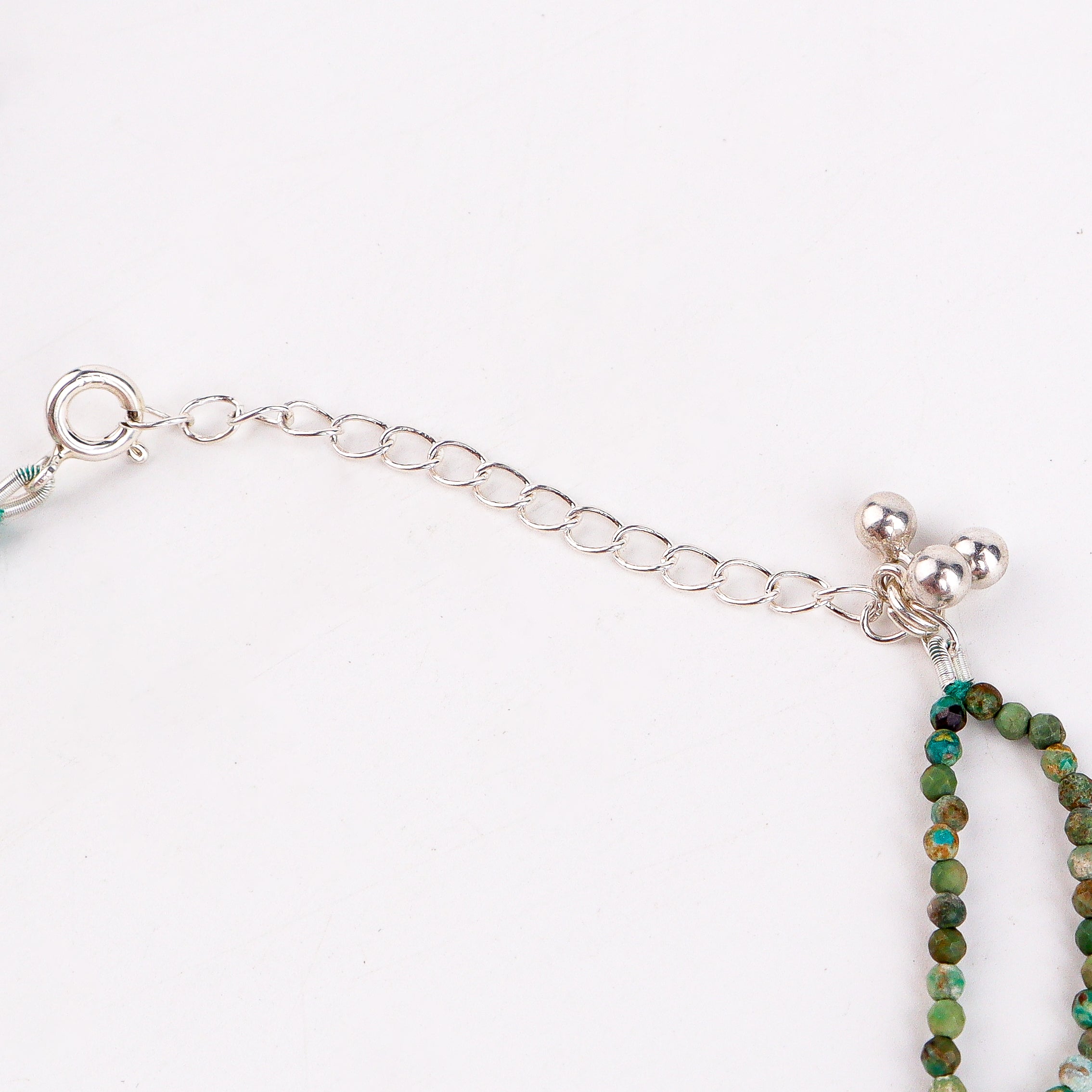 Double Layered Firoza Anklet with Ghungroo