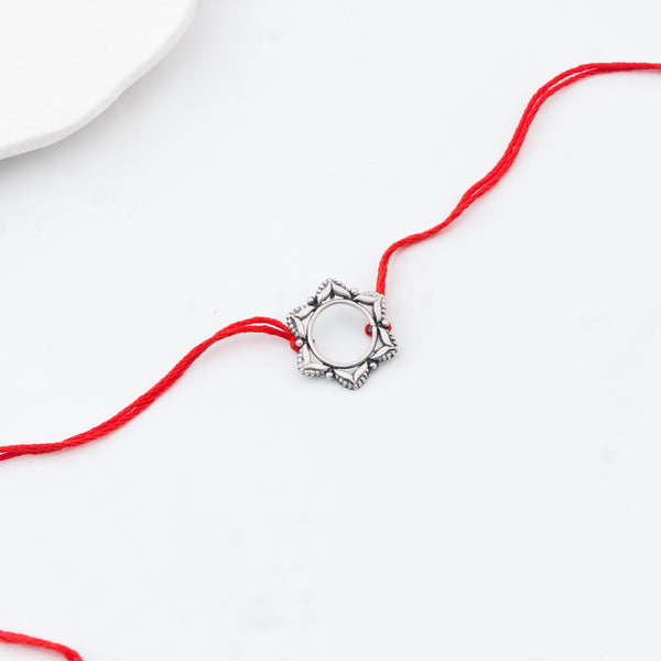 Handcrafted Silver Rakhi/Pendant
