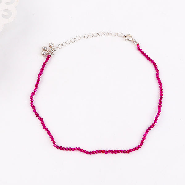 Ruby Anklet with Ghungroo