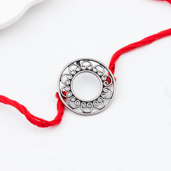 Silver Round Rakhi/Pendant