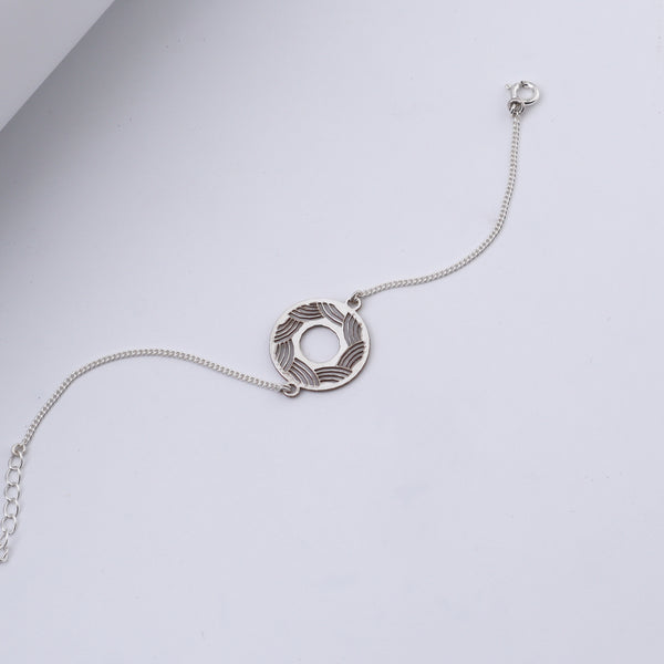 Silver Round Filigree Bracelet