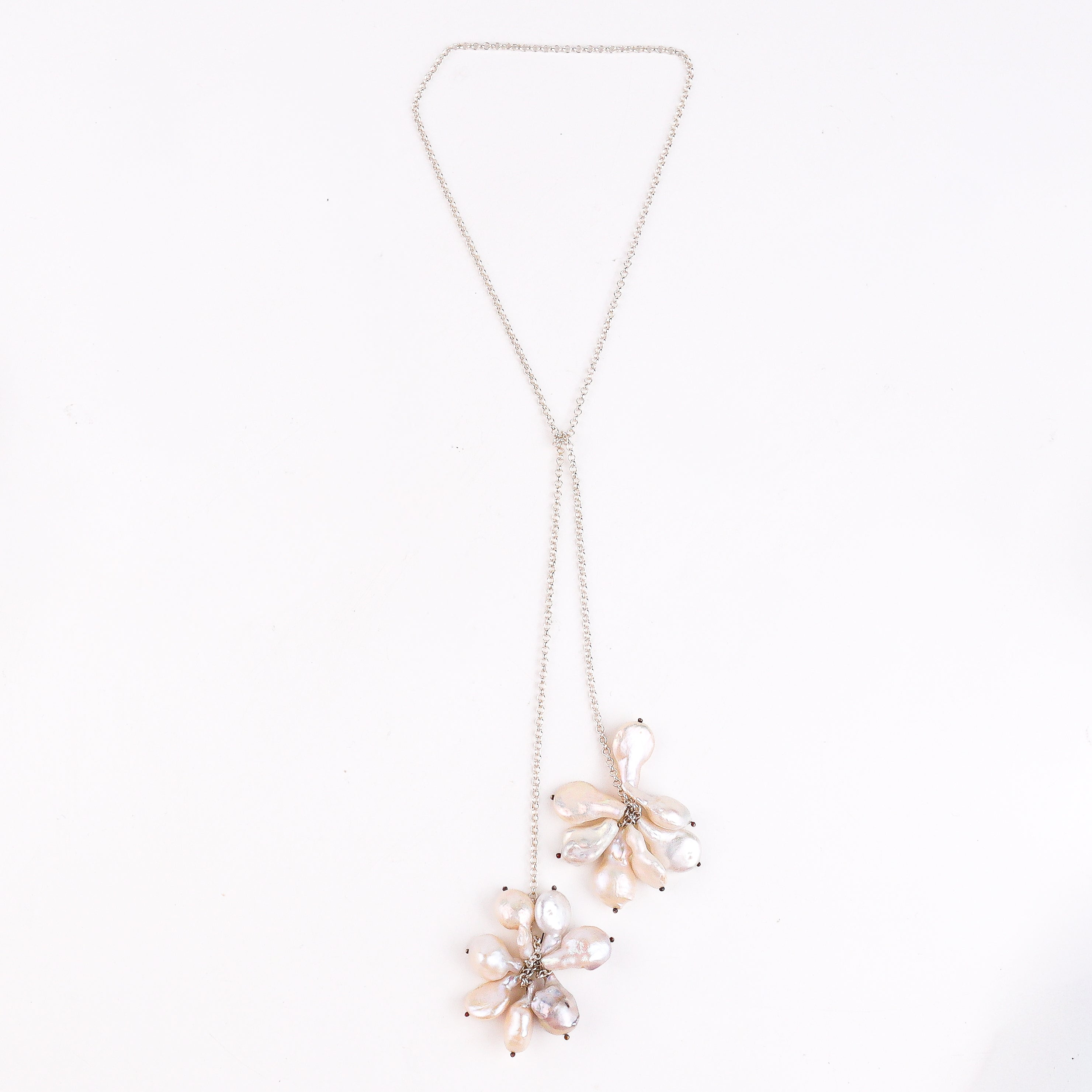 Tie and Wear Necklace with Fresh Water Pearls