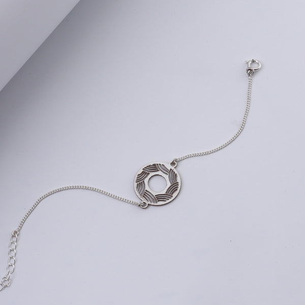 Silver Round Filigree Bracelet