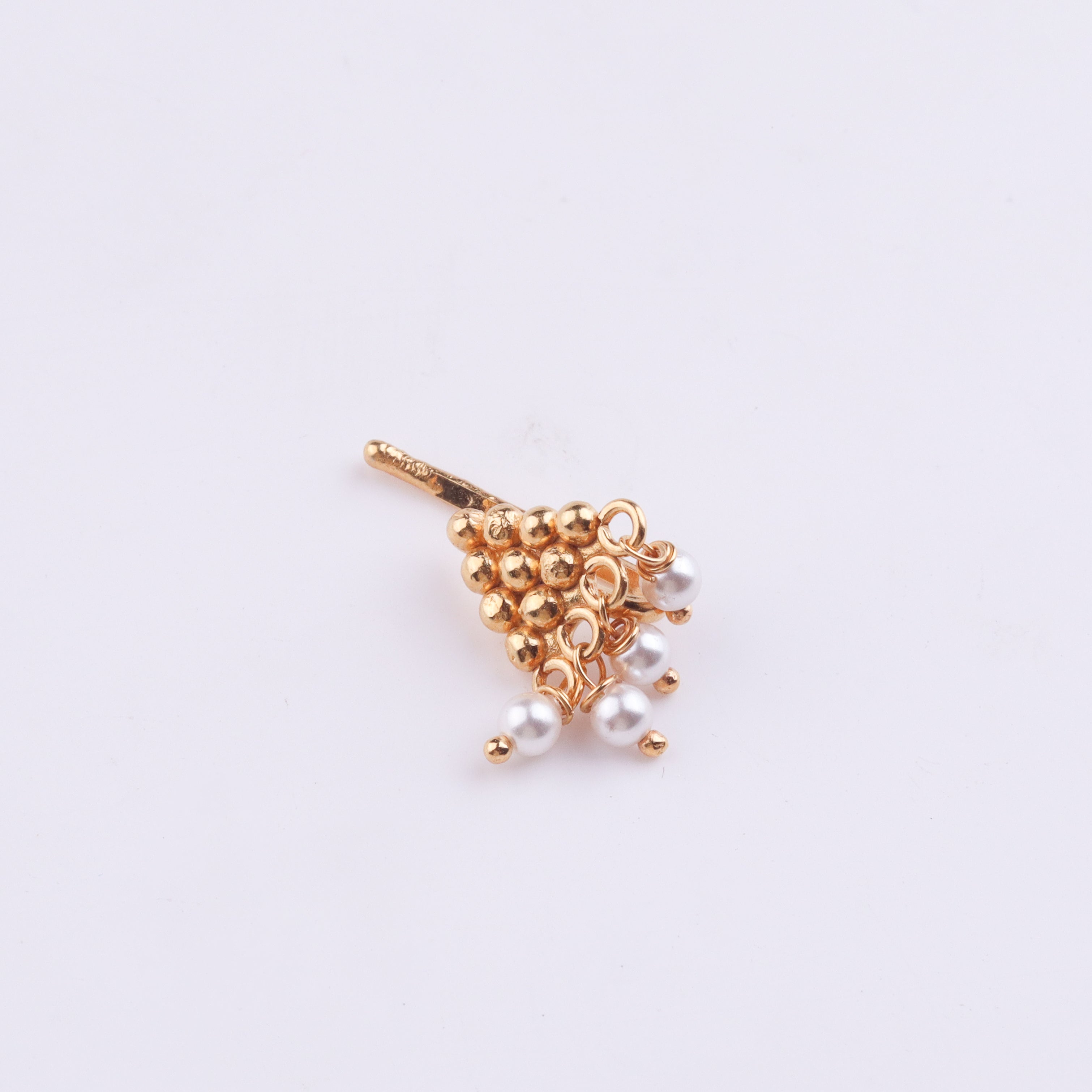 Pyramid Clip-On Nose Pin | 22K Gold-Plated (Large)