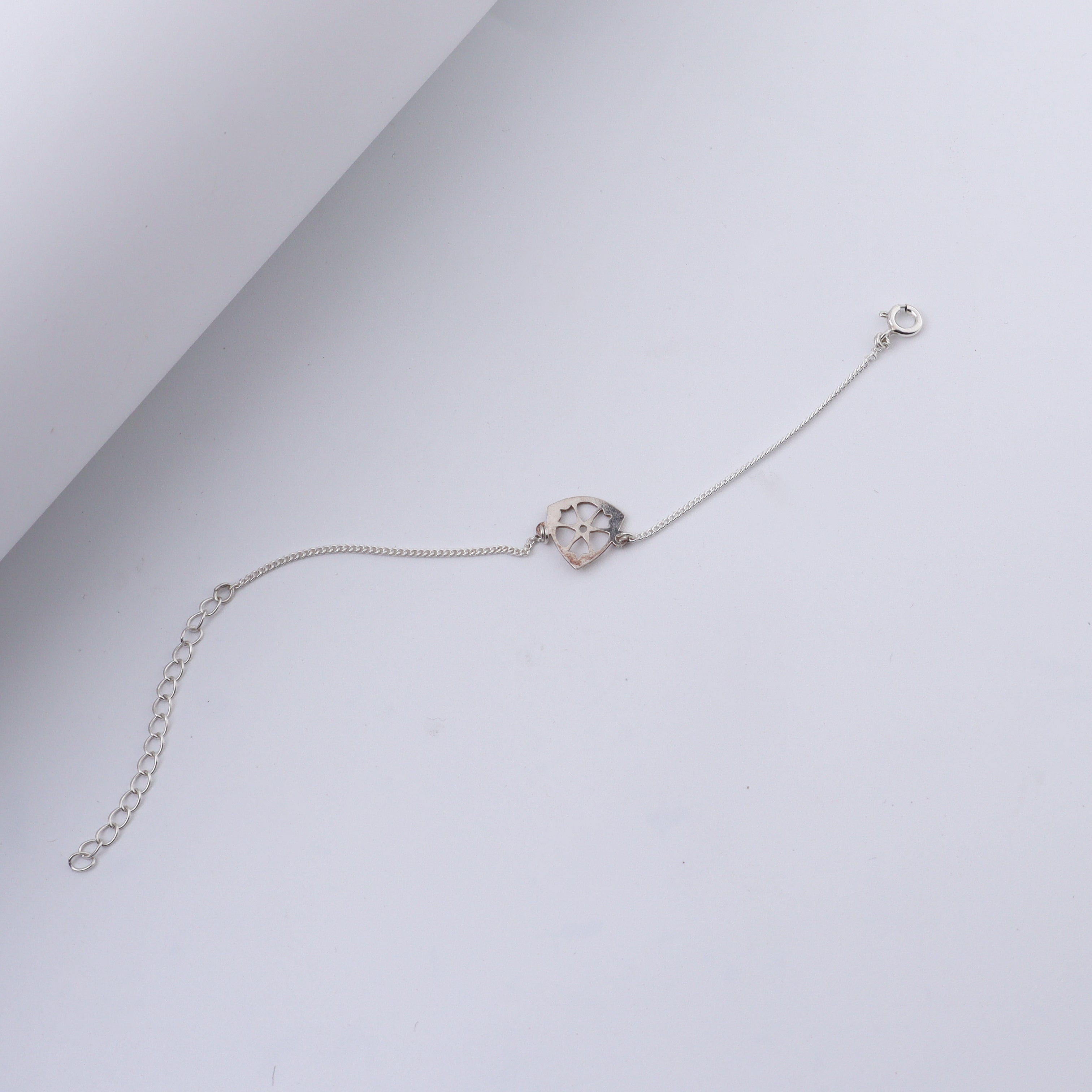 Silver Mini Triangle Filigree Bracelet