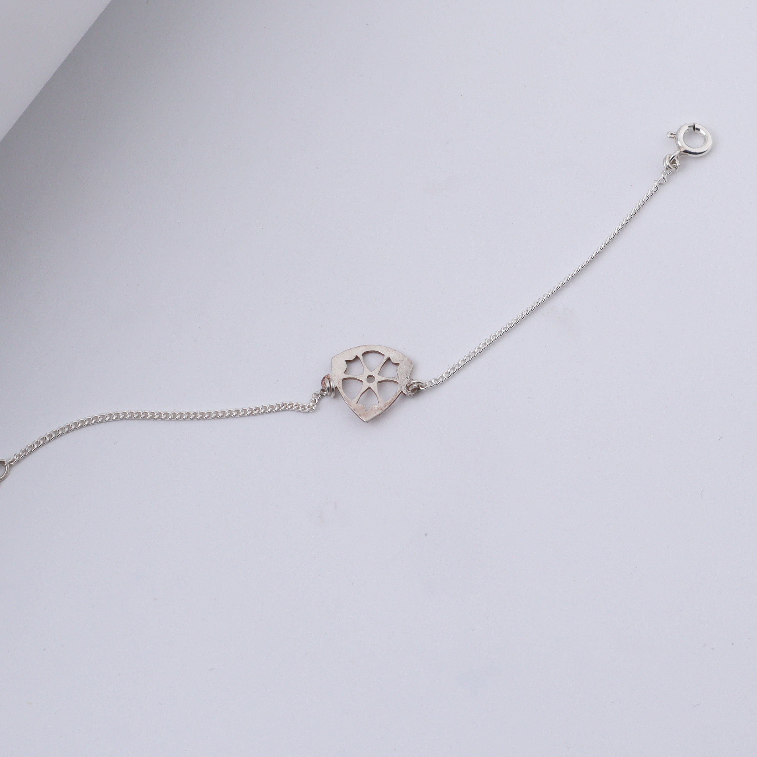 Silver Mini Triangle Filigree Bracelet