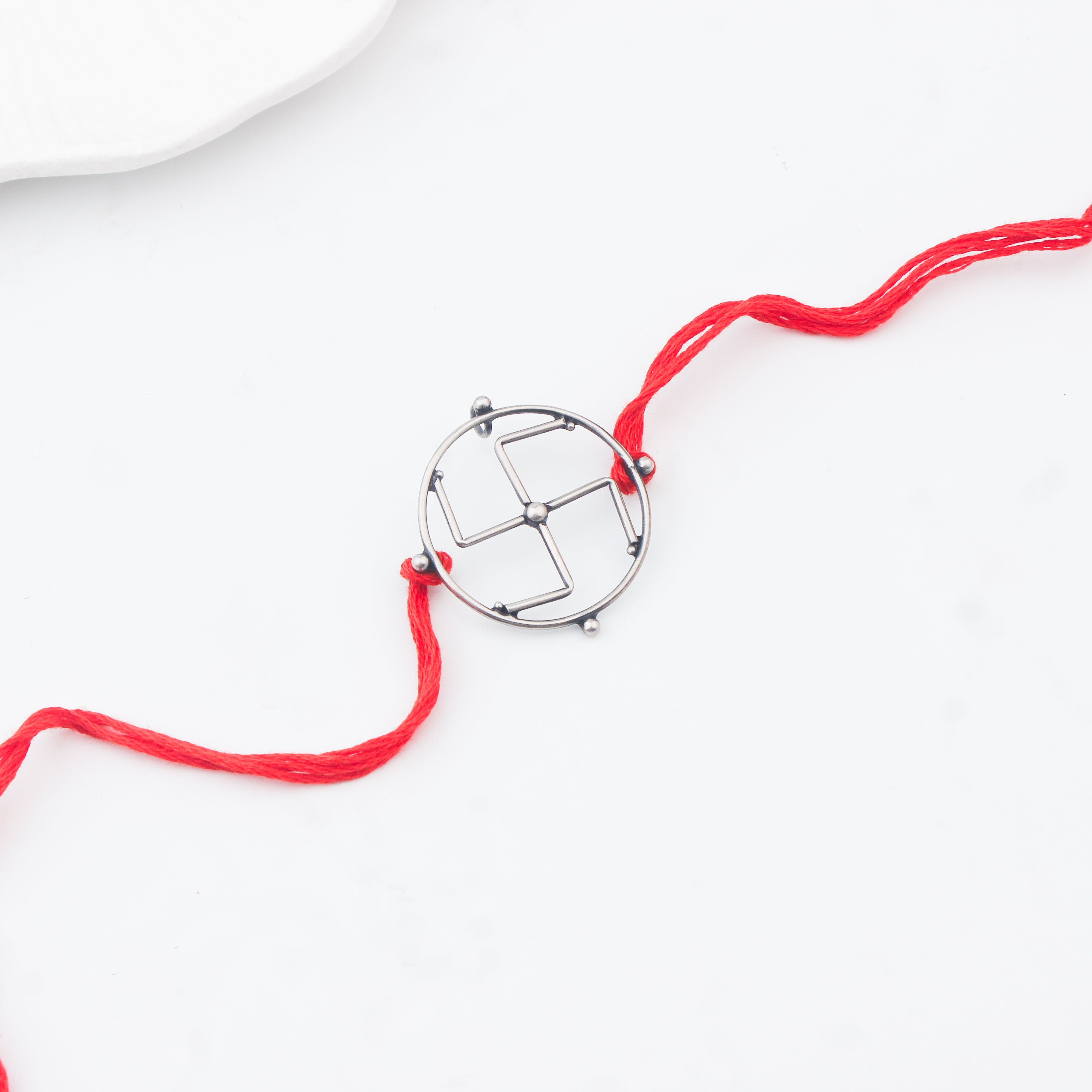 Silver Swastik Rakhi/Pendant