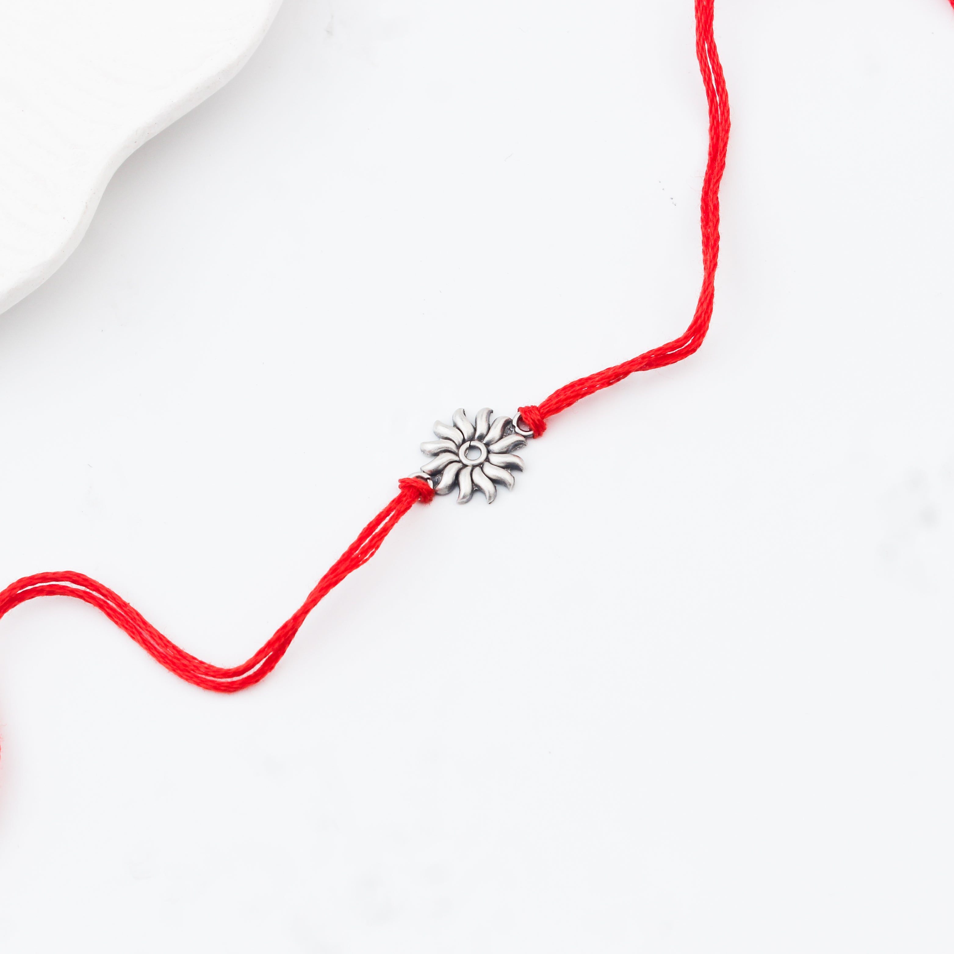 Silver Surya Rakhi small