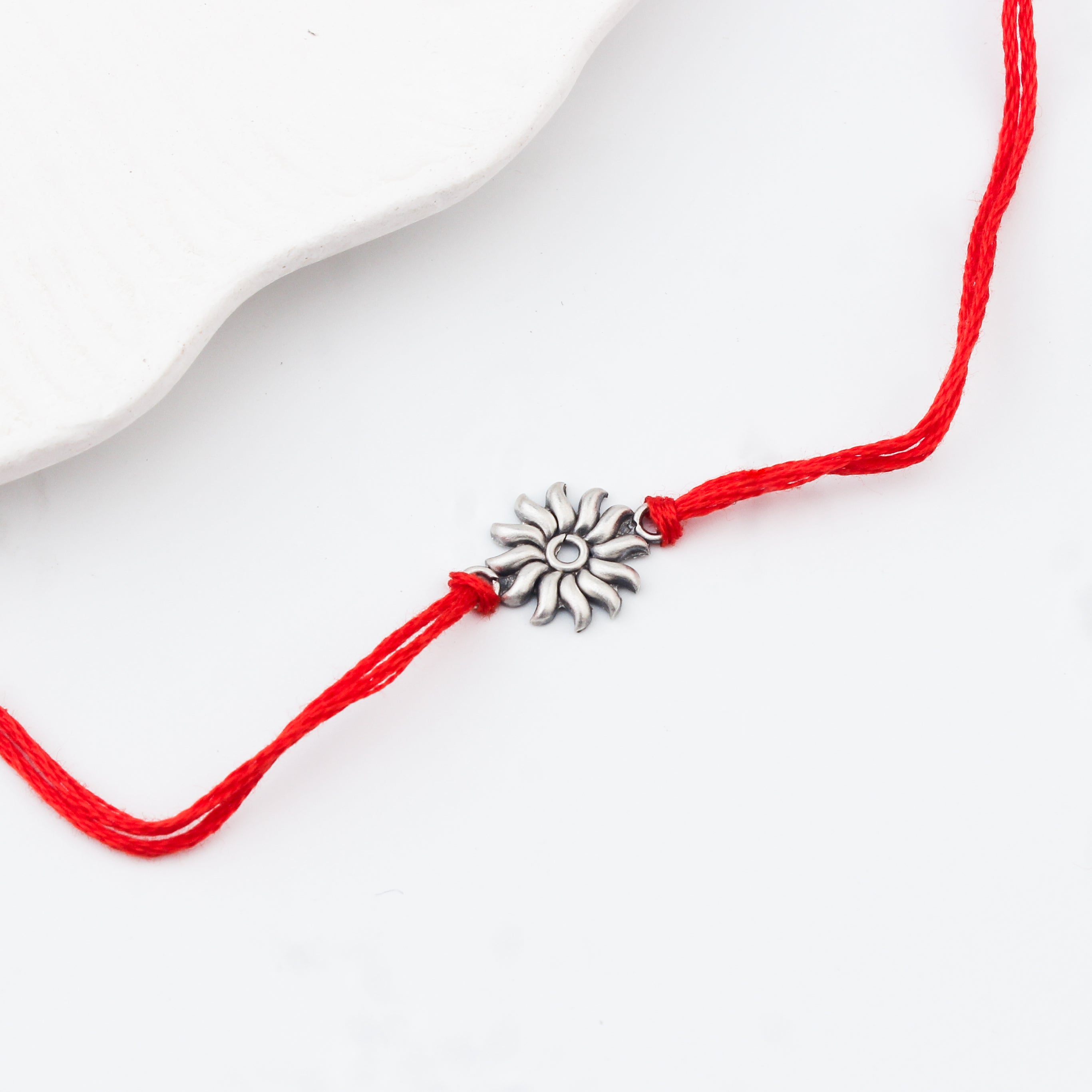 Silver Surya Rakhi small