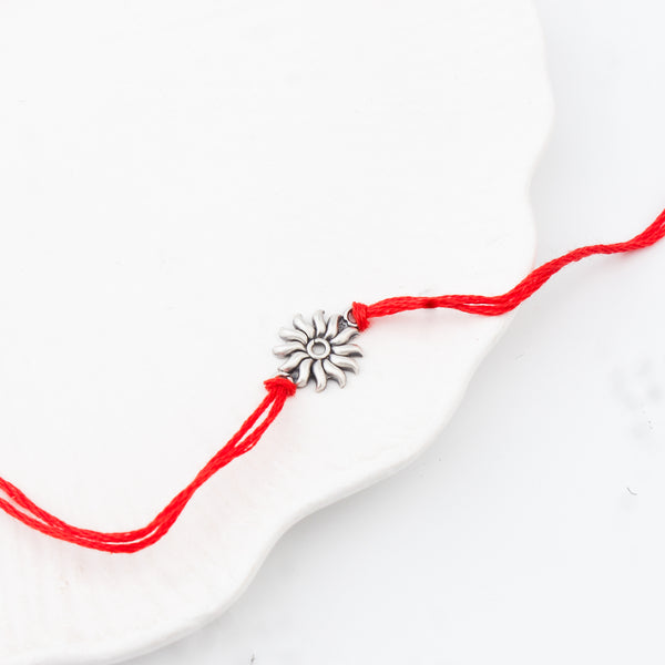 Silver Surya Rakhi small