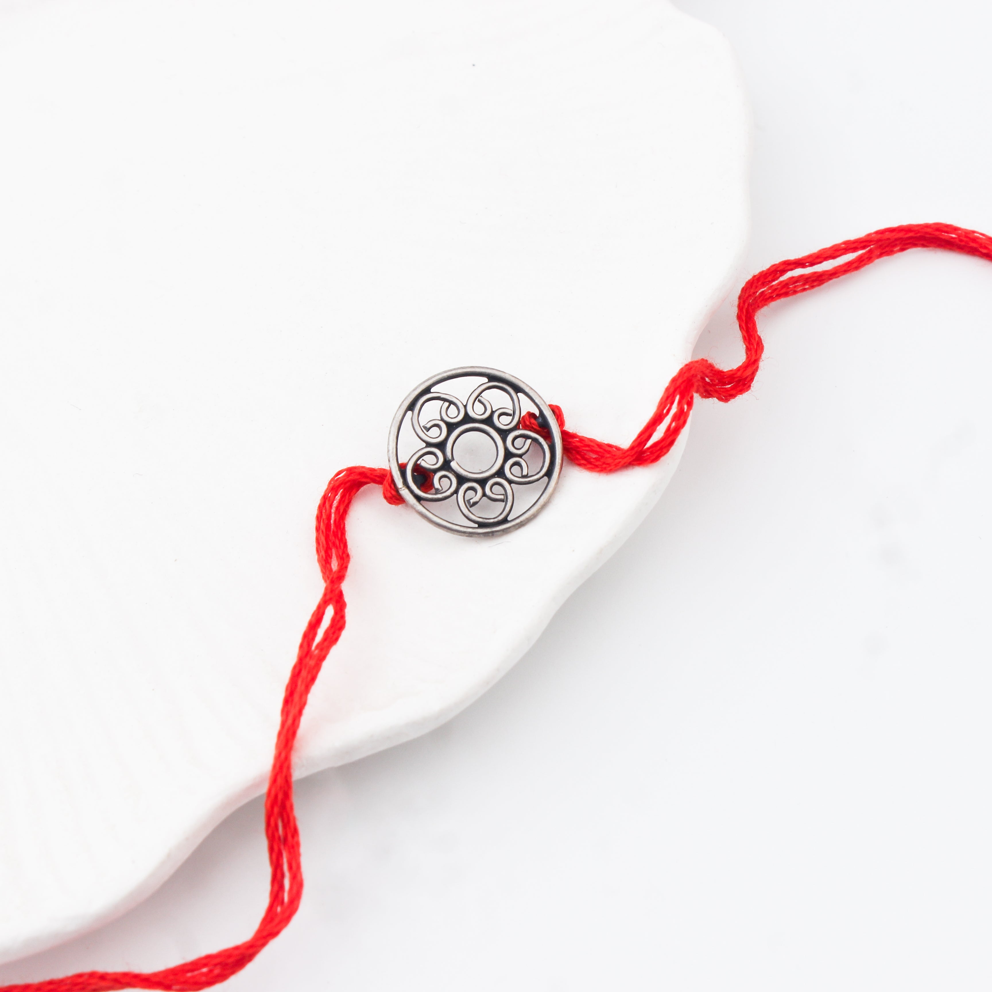 Silver Round Rakhi/Pendant