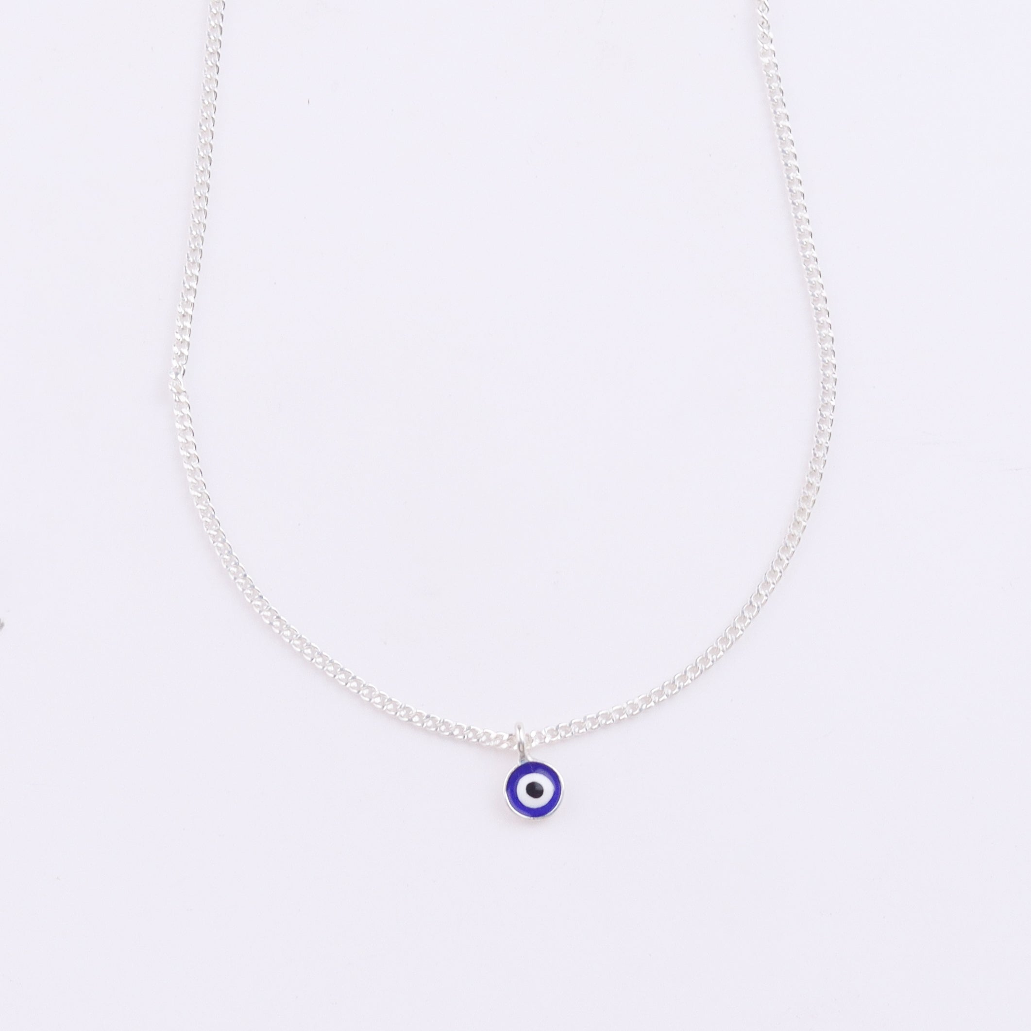 Sliver Evil Eye Necklace