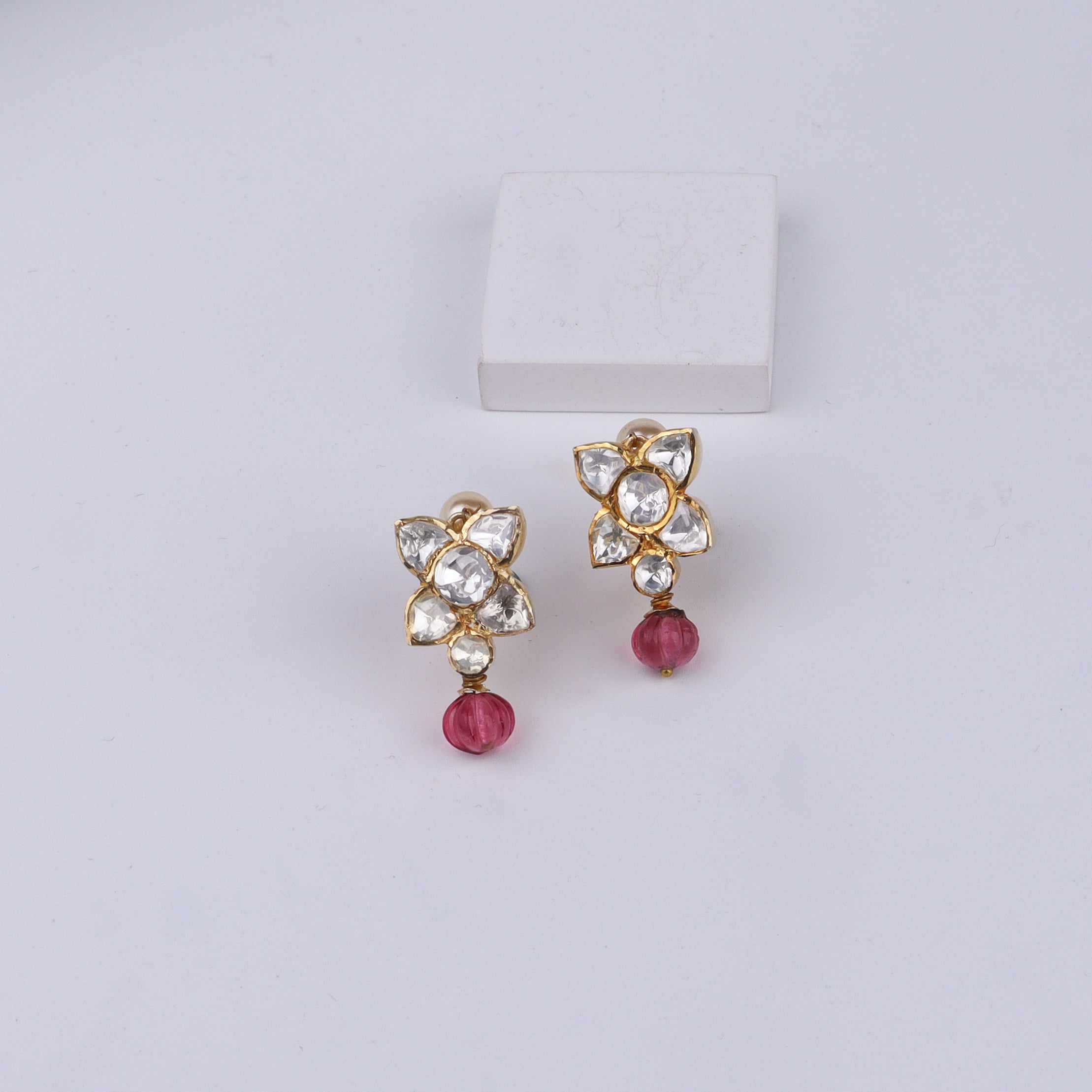 Gold Plated Silver Flower Earring