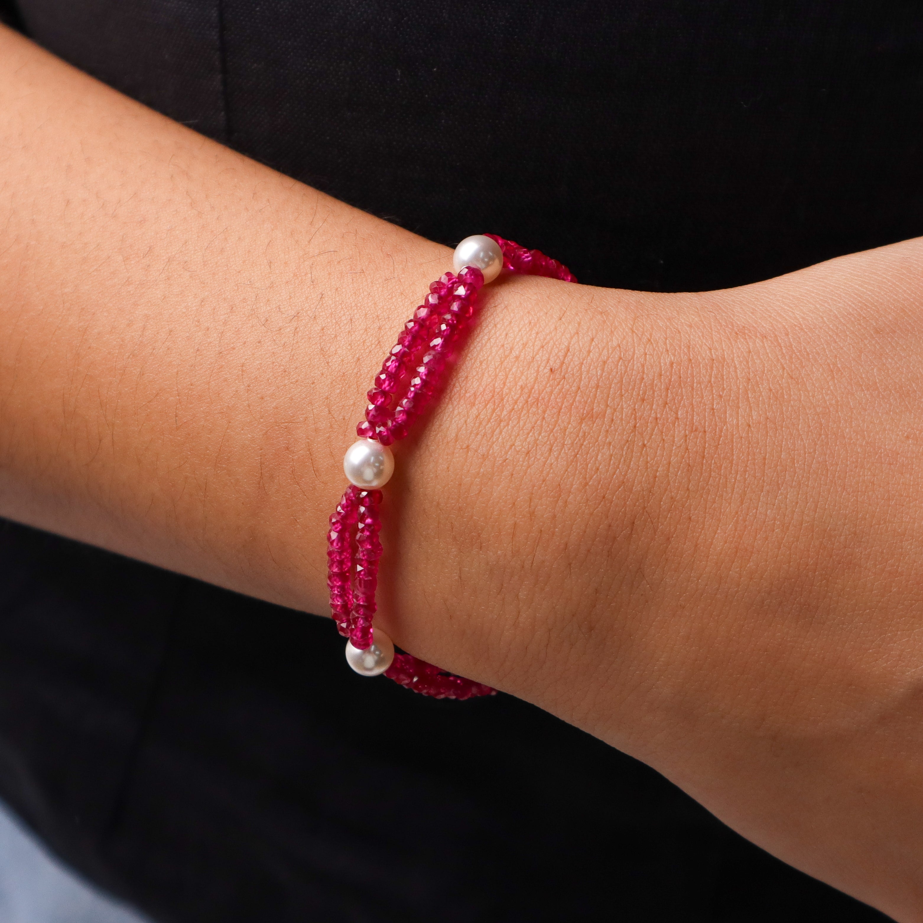 Ruby & Pearl Bracelet