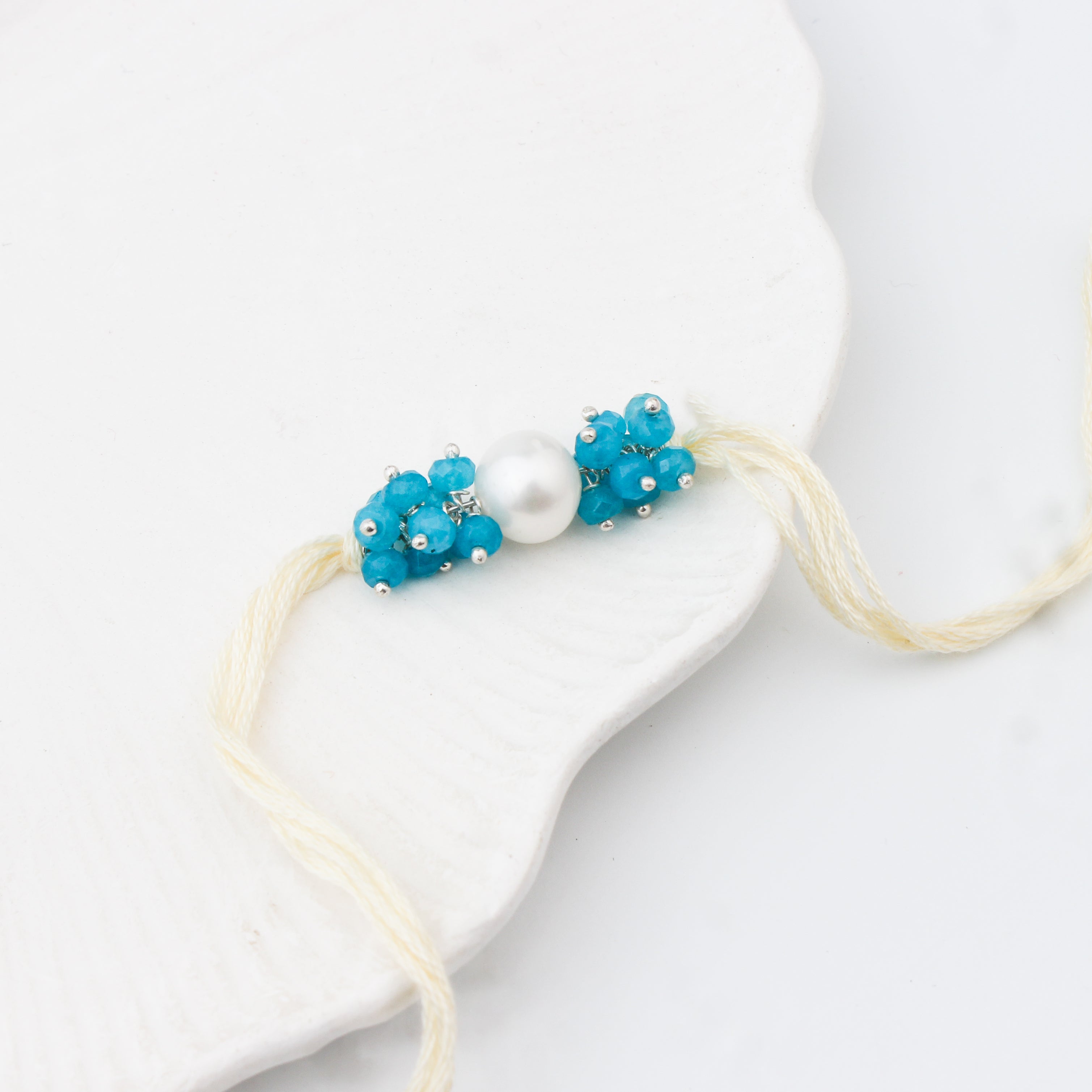 Handmade Jade and Pearl Rakhi