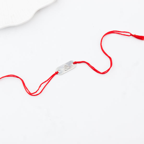 Silver Om (ॐ) Rakhi