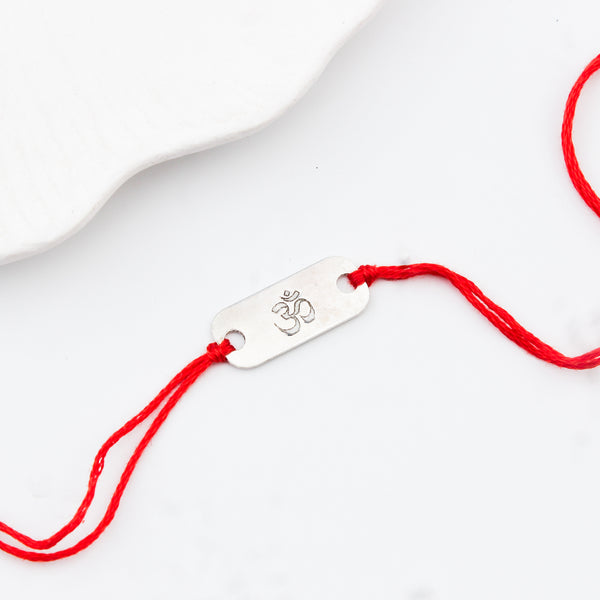 Silver Om (ॐ) Rakhi