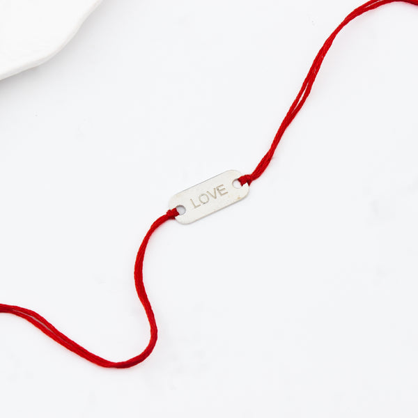 Silver LOVE Rakhi