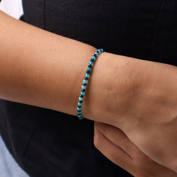 Blue Jade & Dark Blue Jade Bracelet