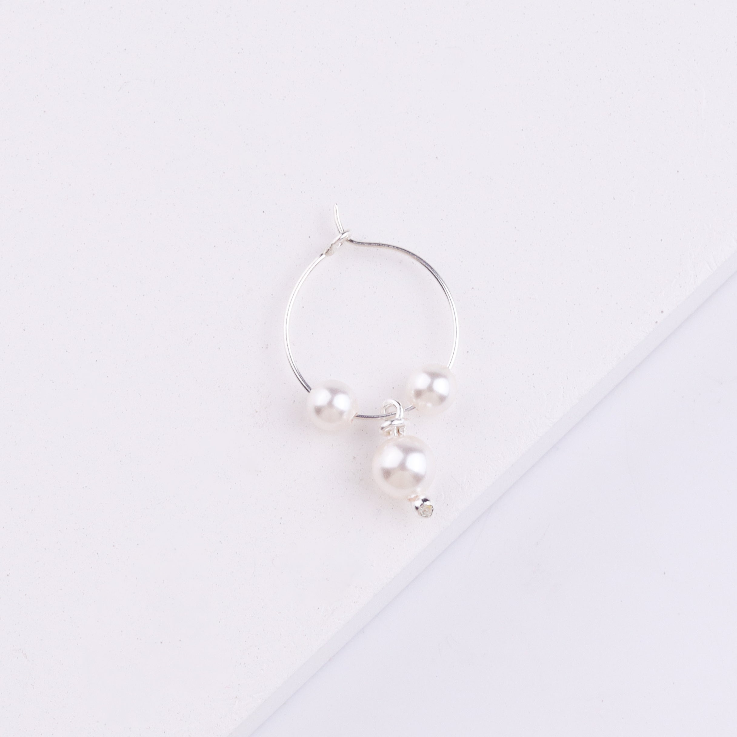 Silver Bhikbali with Pearls (Pierced)