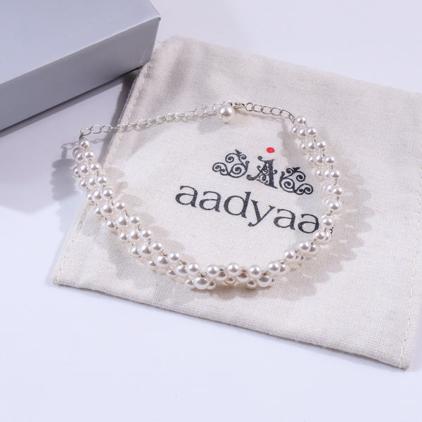 Pearl Beaded Bracelet | 92.5 Sterling Silver
