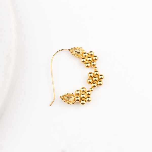 Itihaas Kudi Nath - Medium (Left, Pierced) | 22K Gold Plated