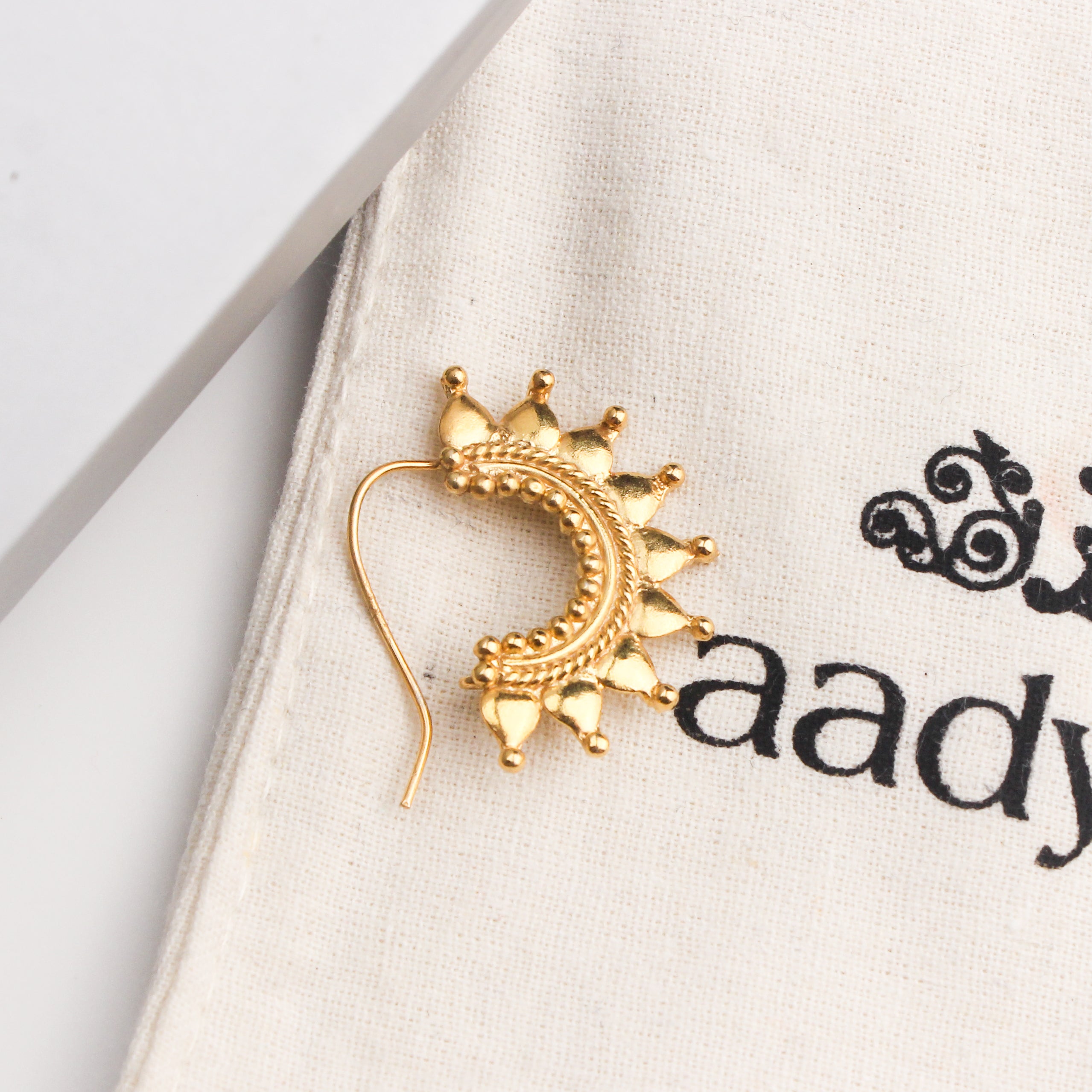 Itihaas Ghumat Nath (Left Pierced) | 22k Gold Plated