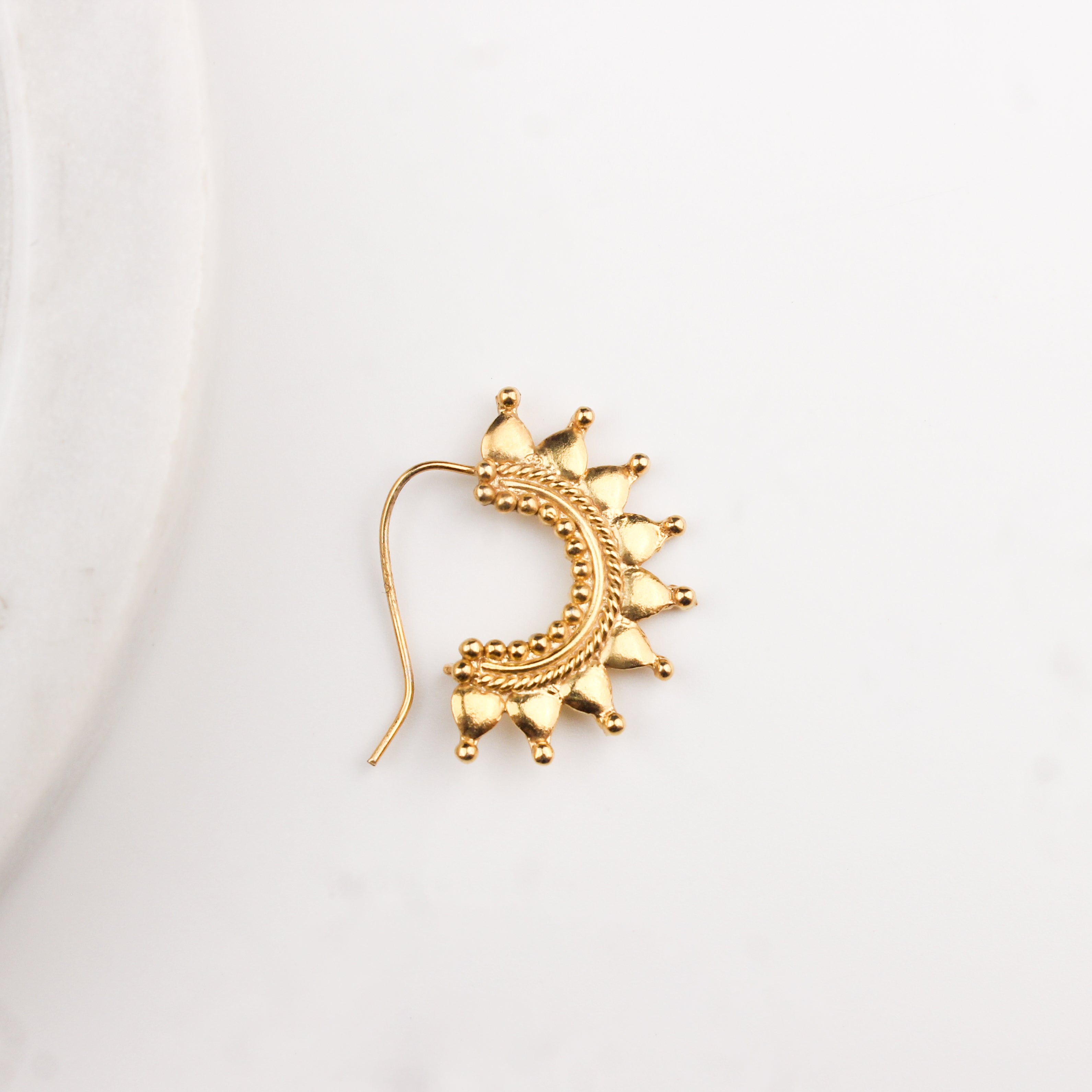 Itihaas Ghumat Nath (Left Pierced) | 22k Gold Plated