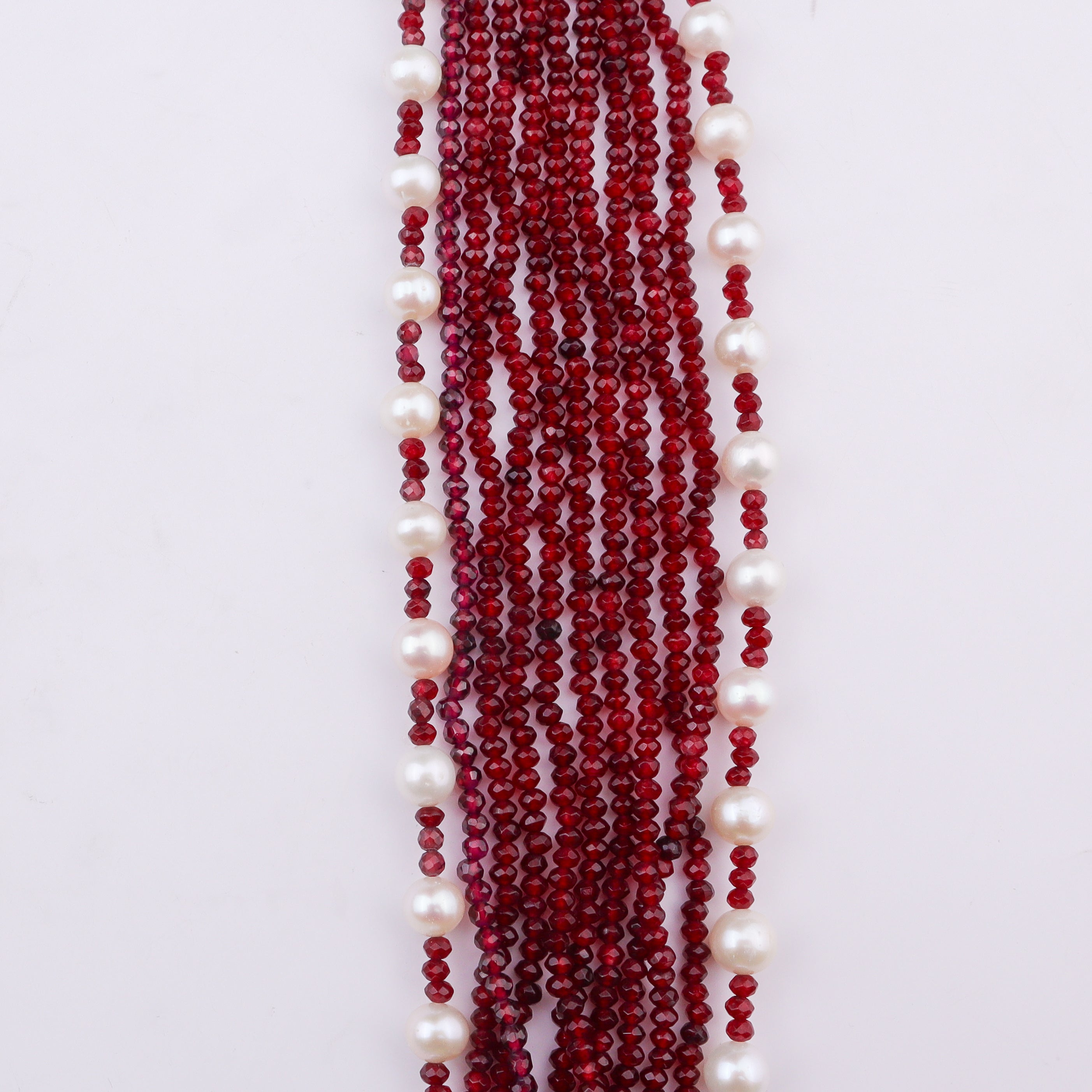 Luxe Necklace - Fresh Water Pearls & Brown Jade