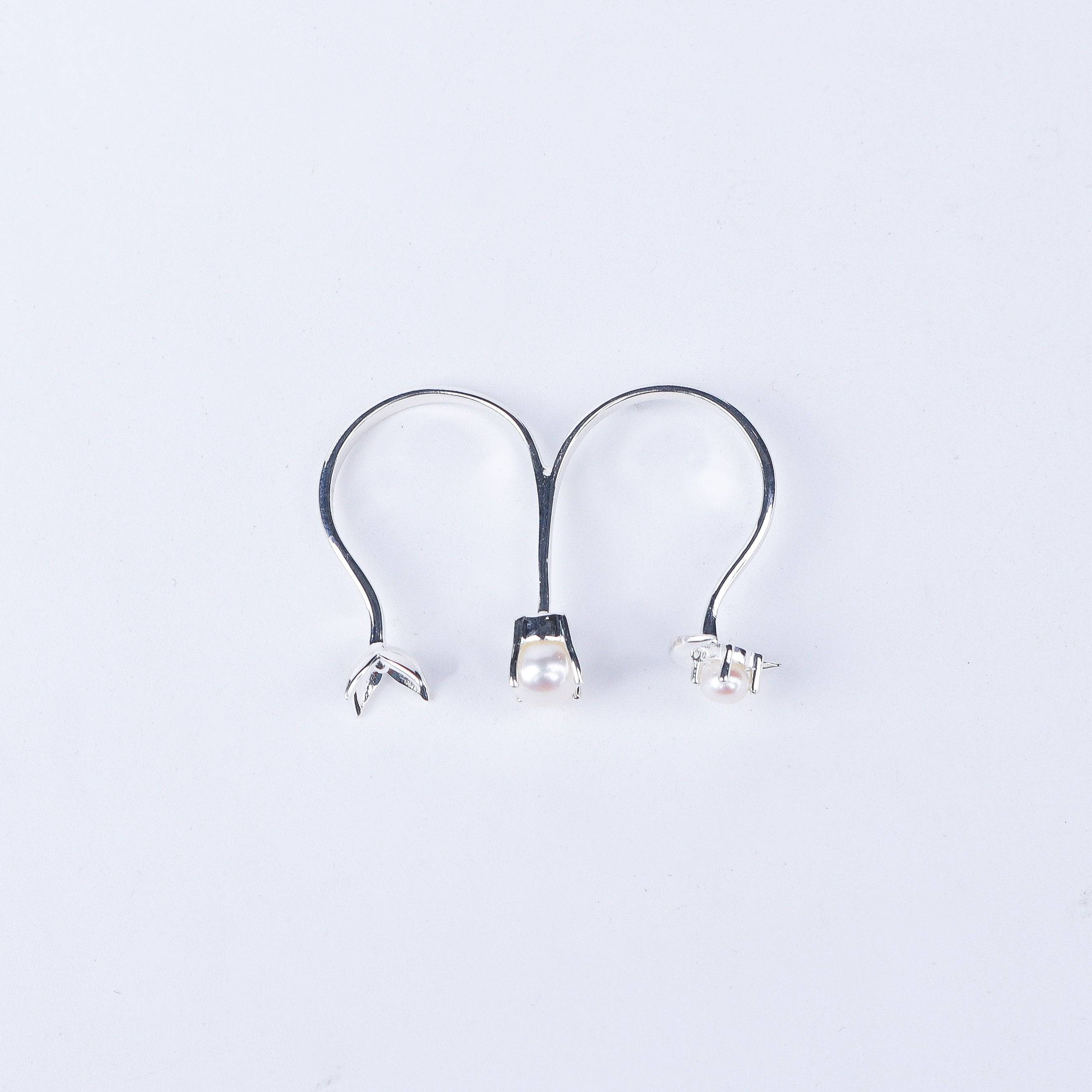 Pearl Moonflower two finger ring