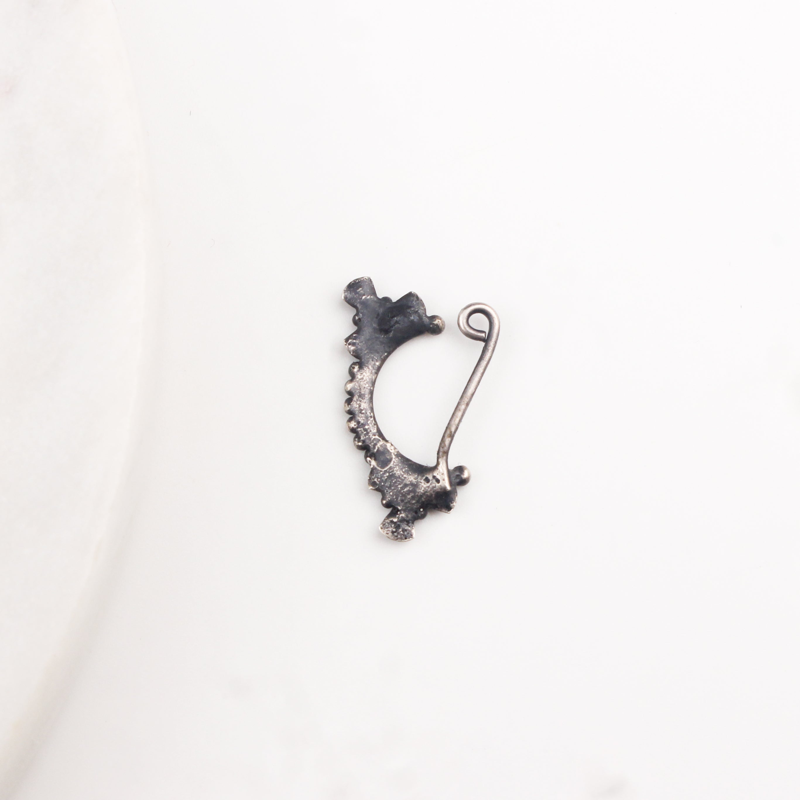 Silver Pinwheel Nath (Left, Clip on)