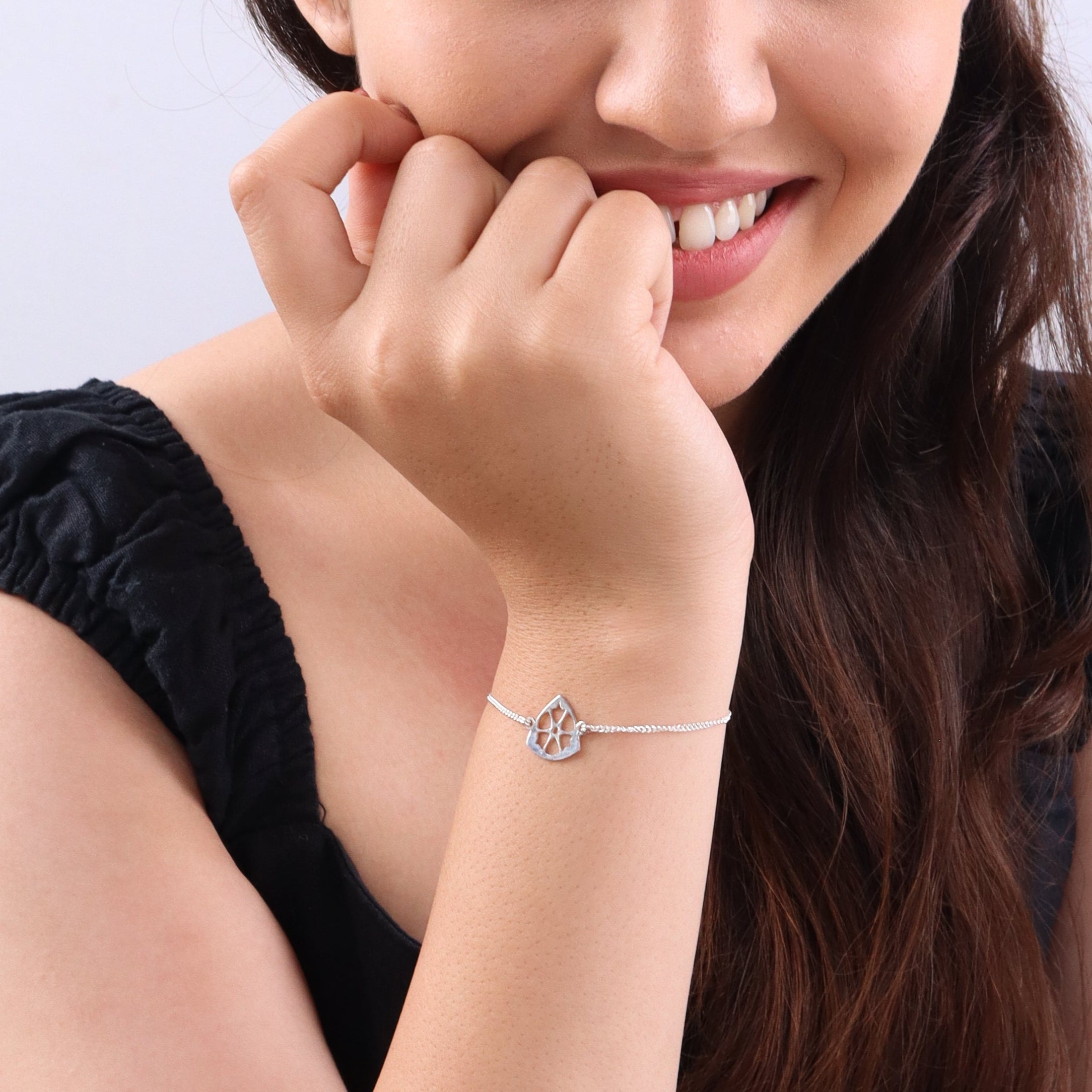 Silver Mini Triangle Filigree Bracelet