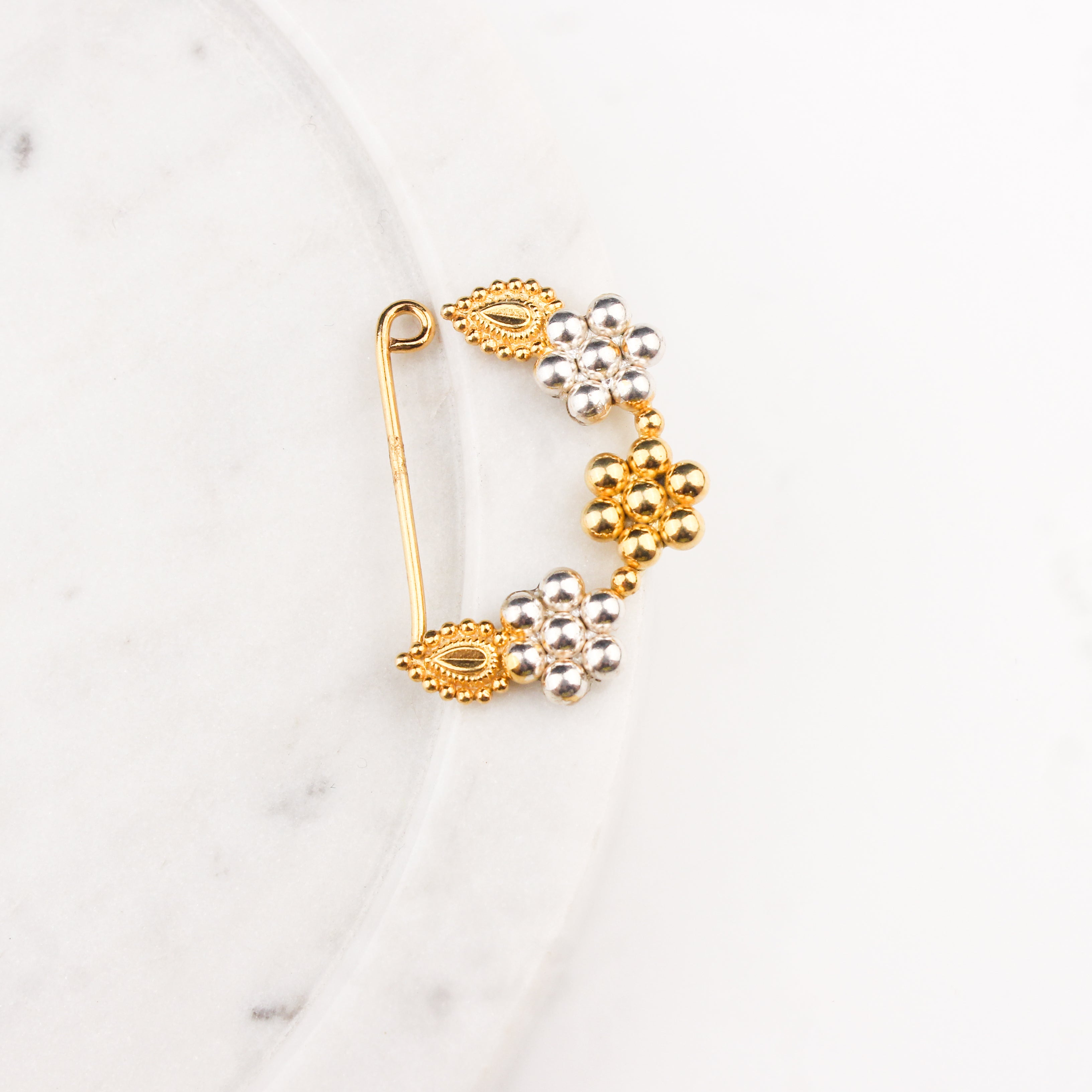 Swarna Rajat Kudi Nath - Dual Tone, Small (Left, Clip on) (Made to Order)