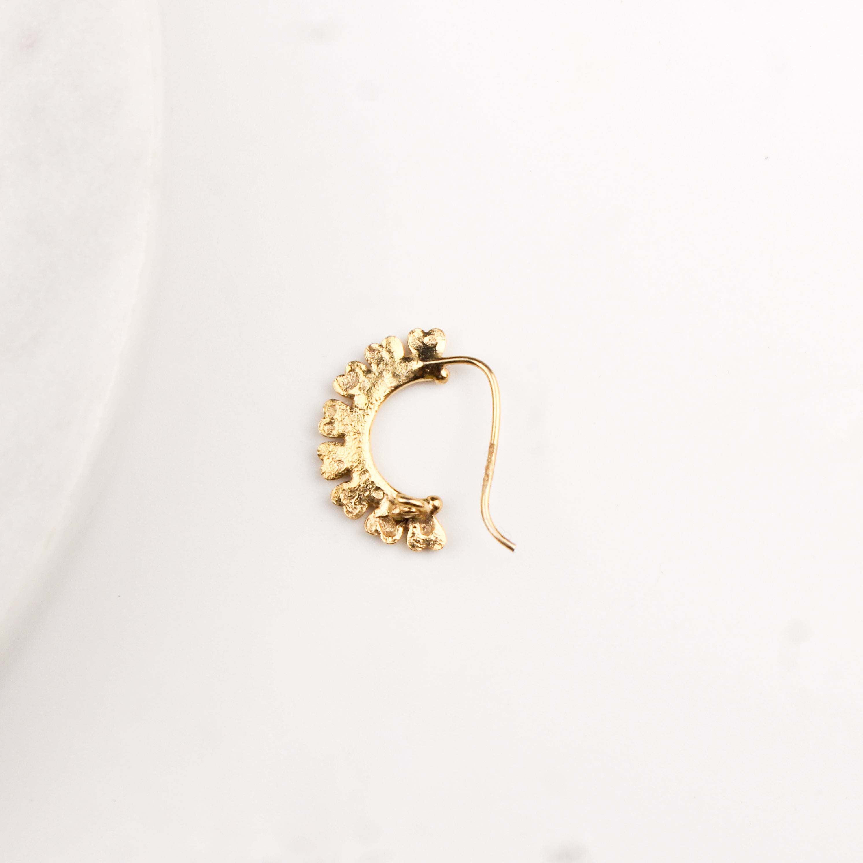 Heart Nath (Left, Pierced) |  92.5 Silver | 22K Gold Plated