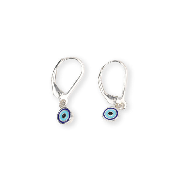 Enamel Evil Eye Dangler Earrings
