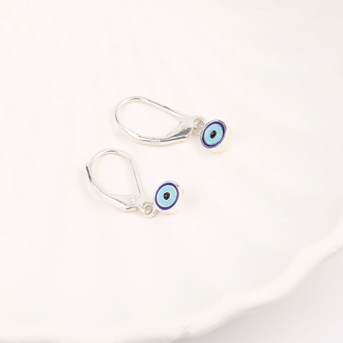 Enamel Evil Eye Dangler Earrings