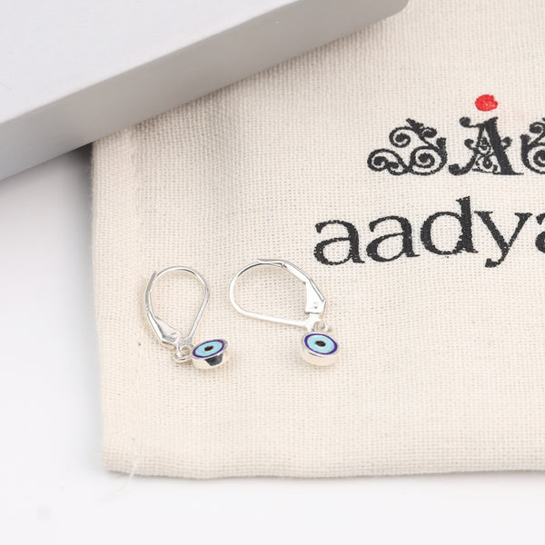 Enamel Evil Eye Dangler Earrings
