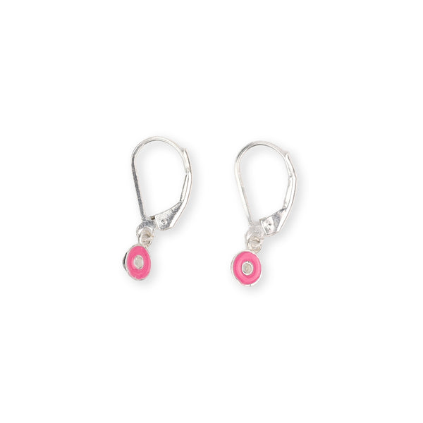 Enamel Donut Dangler Earrings