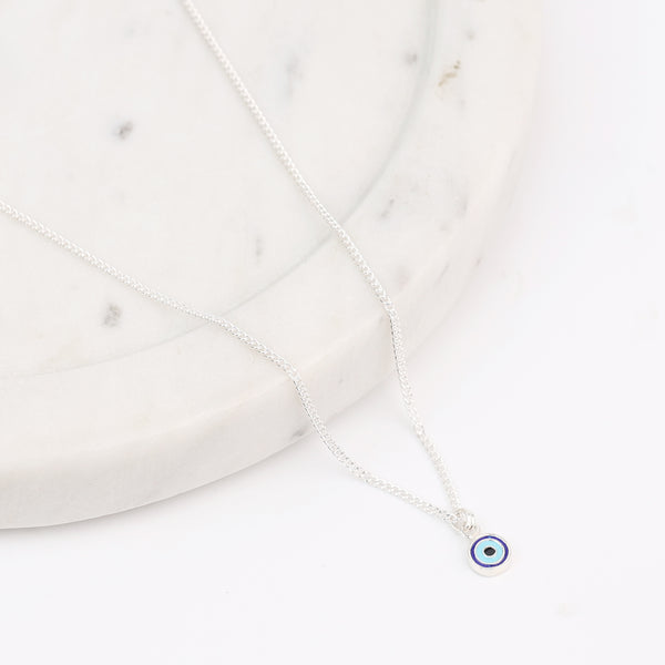 Sliver Evil Eye Necklace