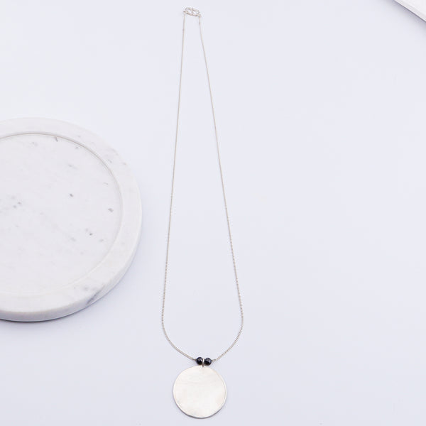 Silver coin chain mangalsutra : Medium sized coin